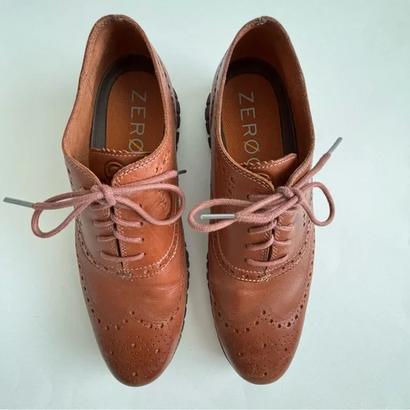 Cole Haan Brown Zerogrand Wingtip Oxfords Size 11 - Picture 8 of 14